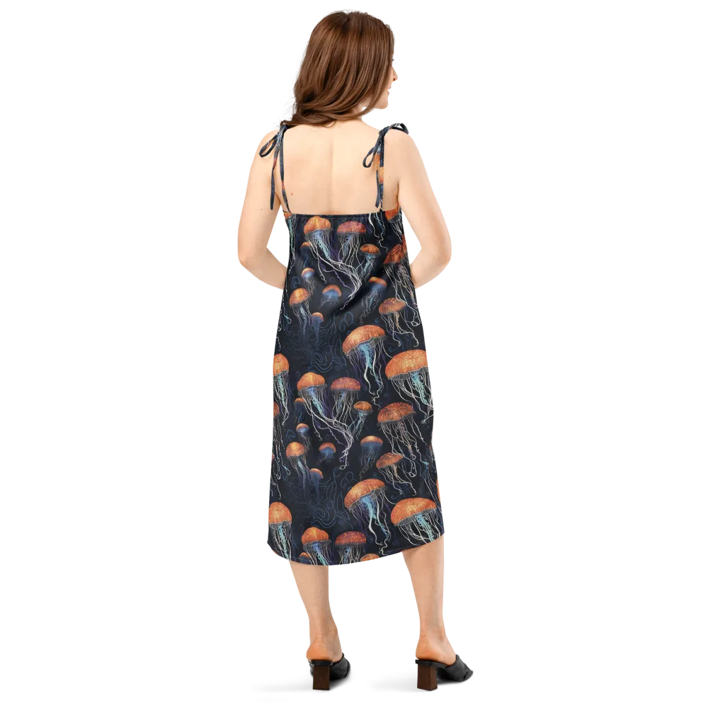 Abyssal Lanterns on Slip Dress — Back