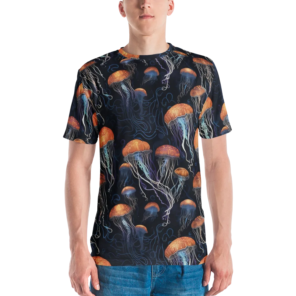 Abyssal Lanterns on Men's Crew Neck T-Shirt — Front