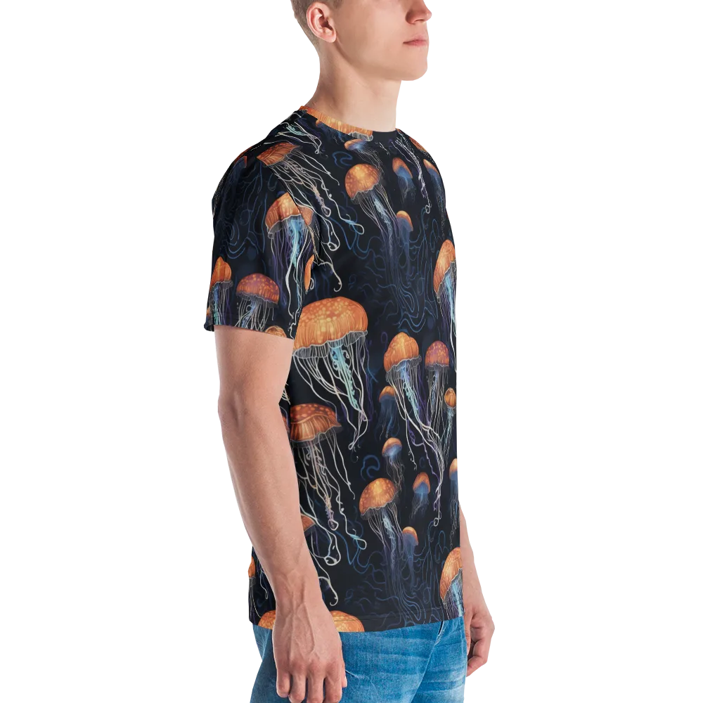 Abyssal Lanterns on Men's Crew Neck T-Shirt — Right