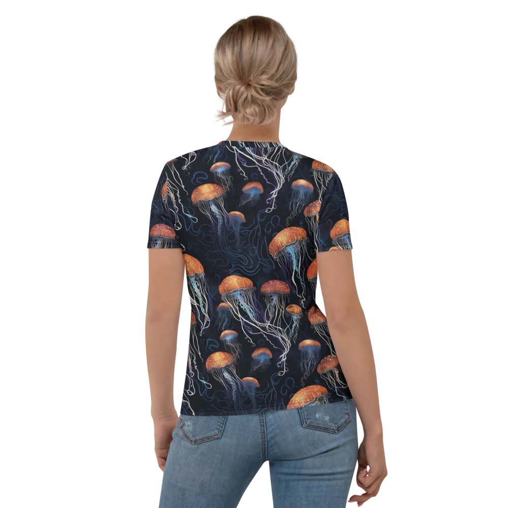 Abyssal Lanterns on Women's Crew Neck T-Shirt — Back