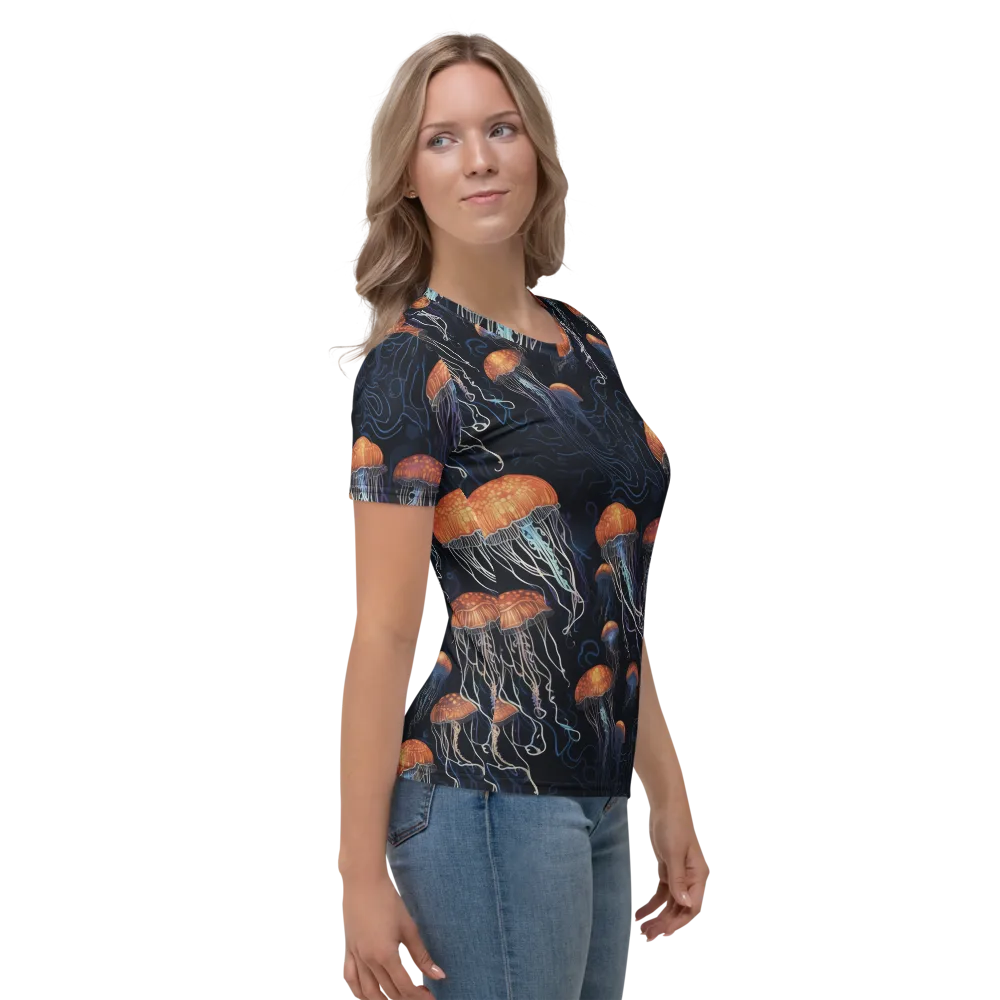 Abyssal Lanterns on Women's Crew Neck T-Shirt — Right