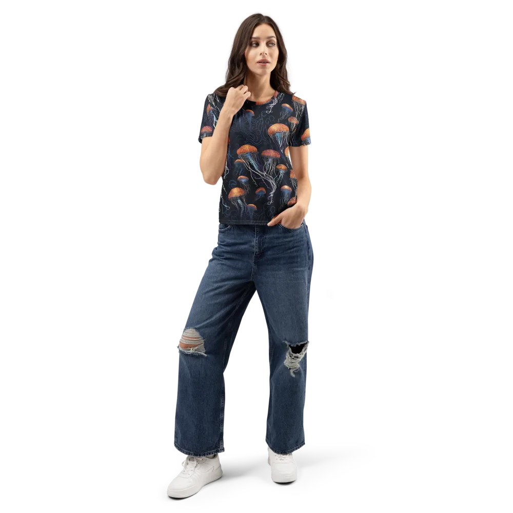 Abyssal Lanterns on Women's Crew Neck T-Shirt — Front