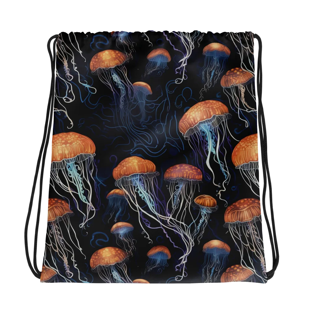 Abyssal Lanterns on Drawstring Bag — Photo