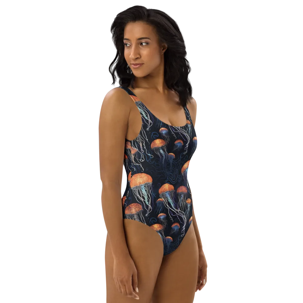 Abyssal Lanterns on One-Piece Swimsuit — Right