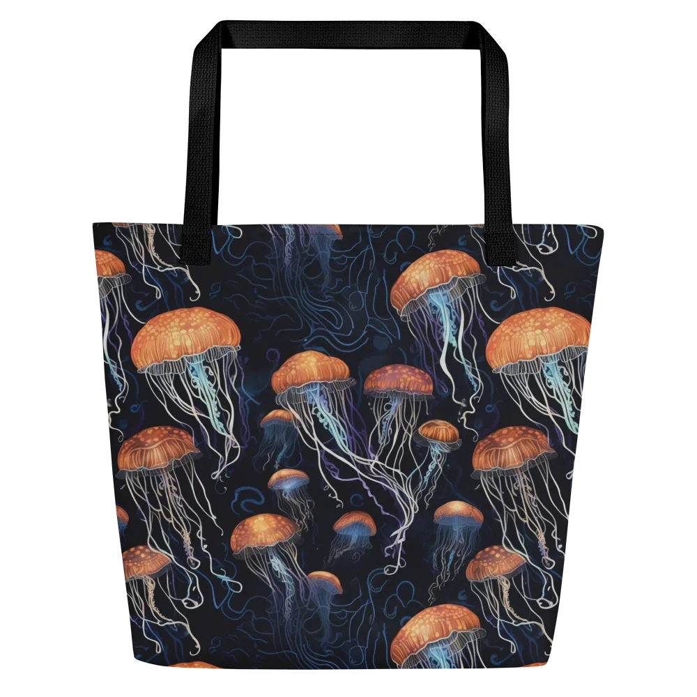 Abyssal Lanterns on Large Tote Bag W/ Pocket — Front