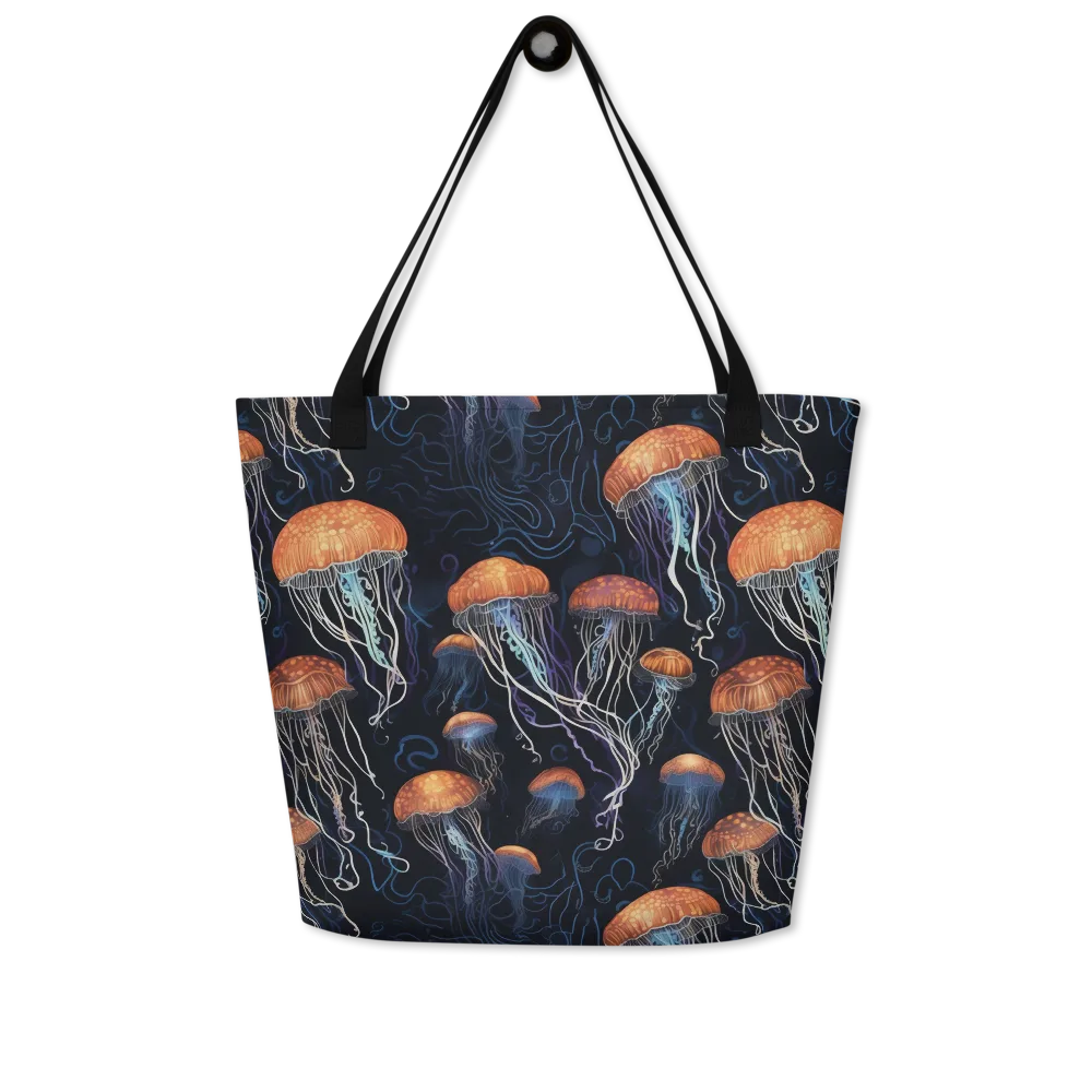 Abyssal Lanterns on Large Tote Bag W/ Pocket — Front