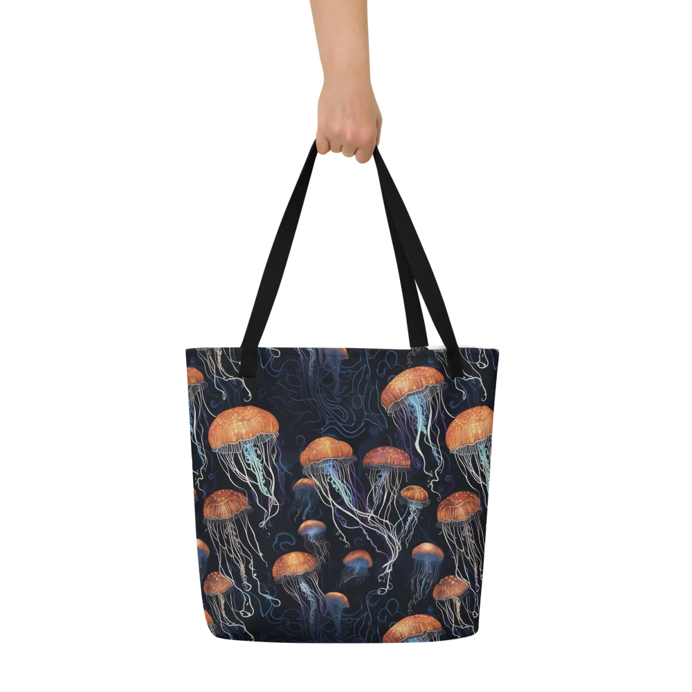 Abyssal Lanterns on Large Tote Bag W/ Pocket — Front