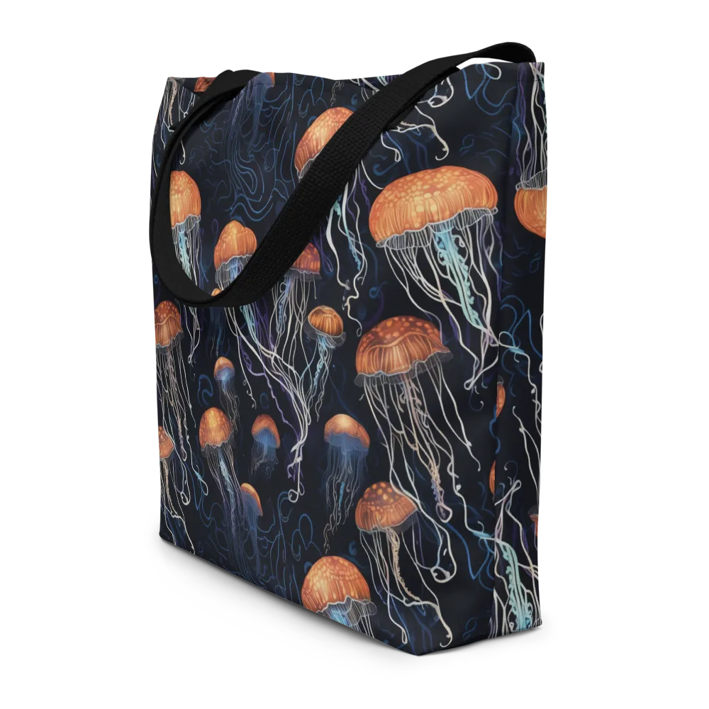 Abyssal Lanterns on Large Tote Bag W/ Pocket — Front