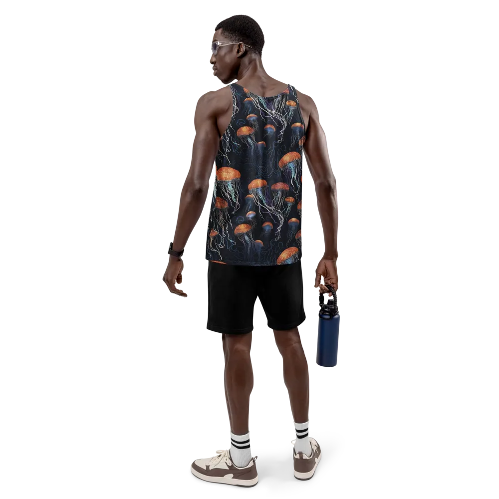 Abyssal Lanterns on Men's Tank Top — Back