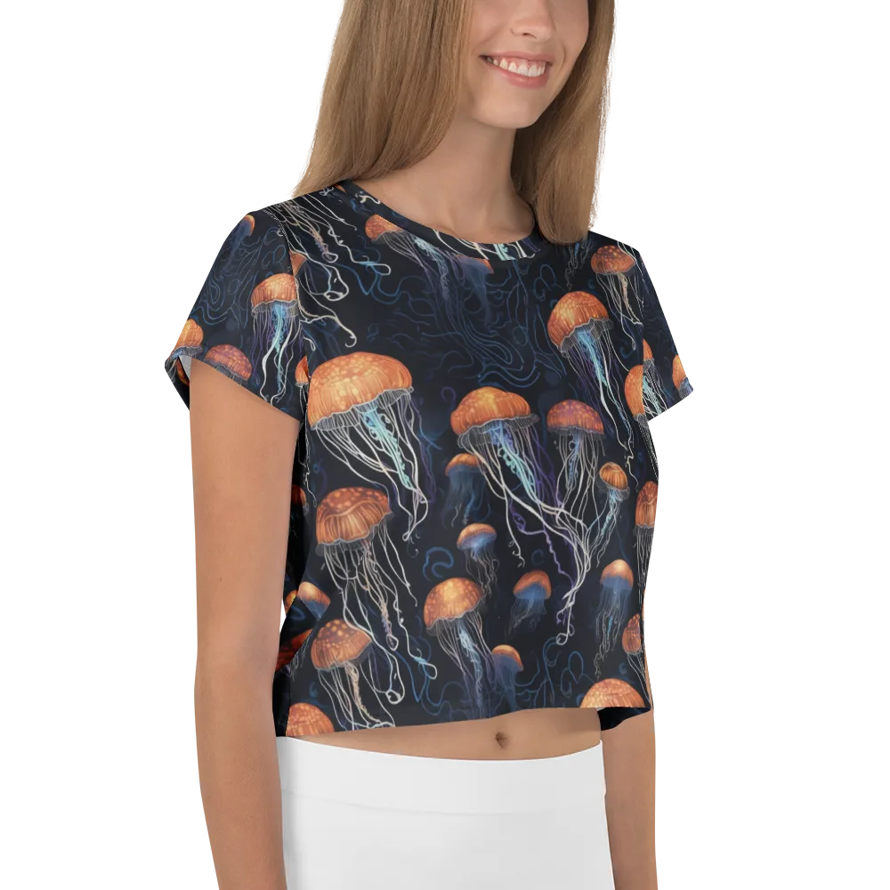 Abyssal Lanterns on Crop Tee — Right