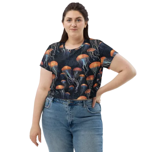 Abyssal Lanterns on a Crop Tee