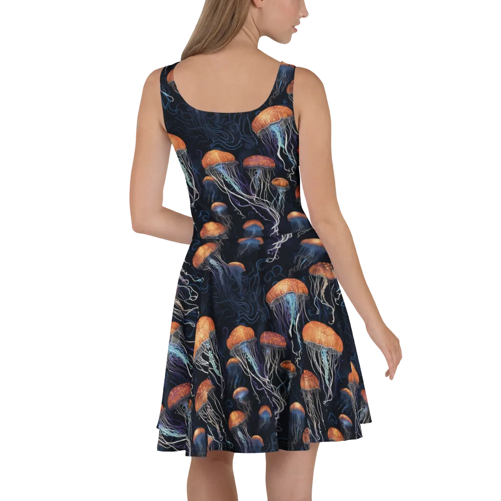 Abyssal Lanterns on Skater Dress — Back