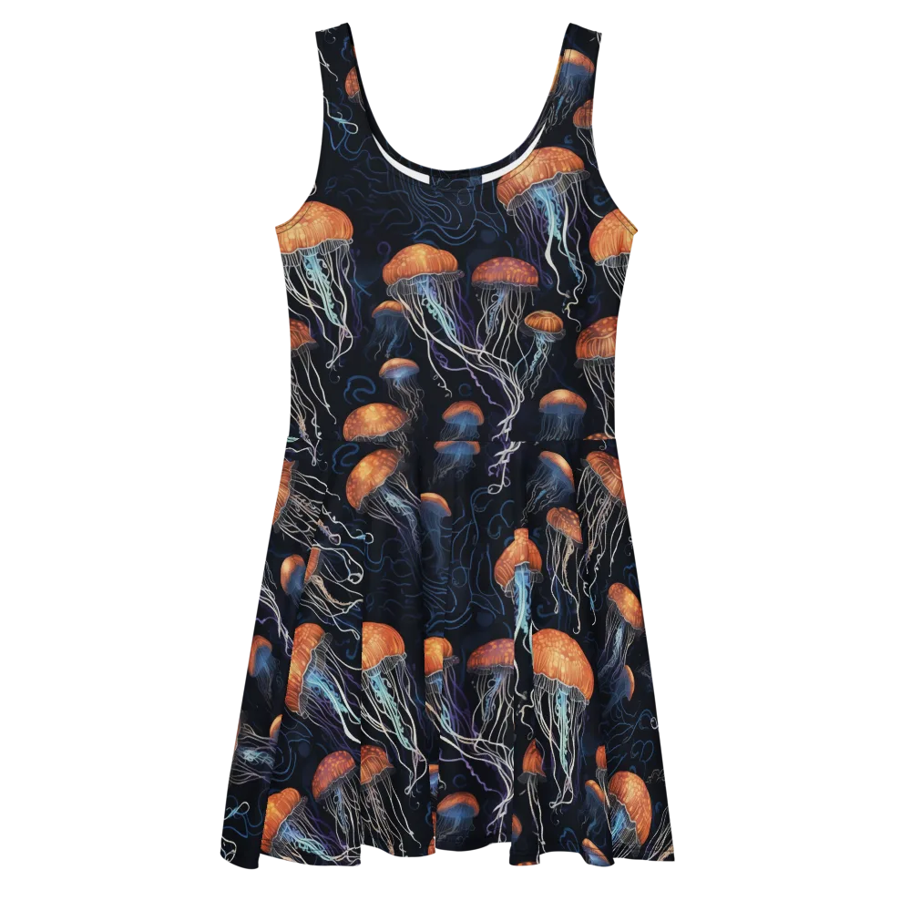 Abyssal Lanterns on Skater Dress — Front