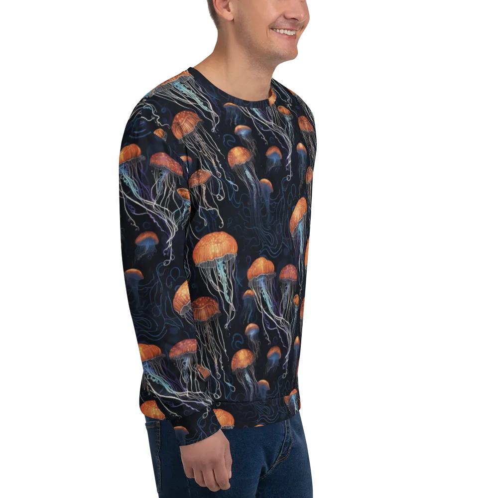 Abyssal Lanterns on Sweatshirt — Right Front
