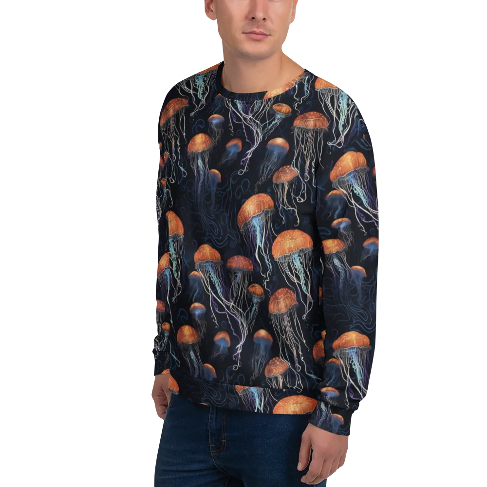 Abyssal Lanterns on Sweatshirt — Left Front