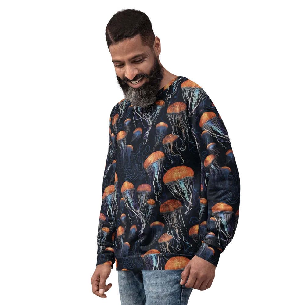 Abyssal Lanterns on Sweatshirt — Left Front