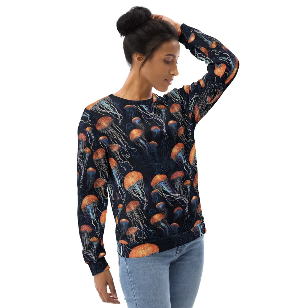 Abyssal Lanterns on Sweatshirt — Right Front