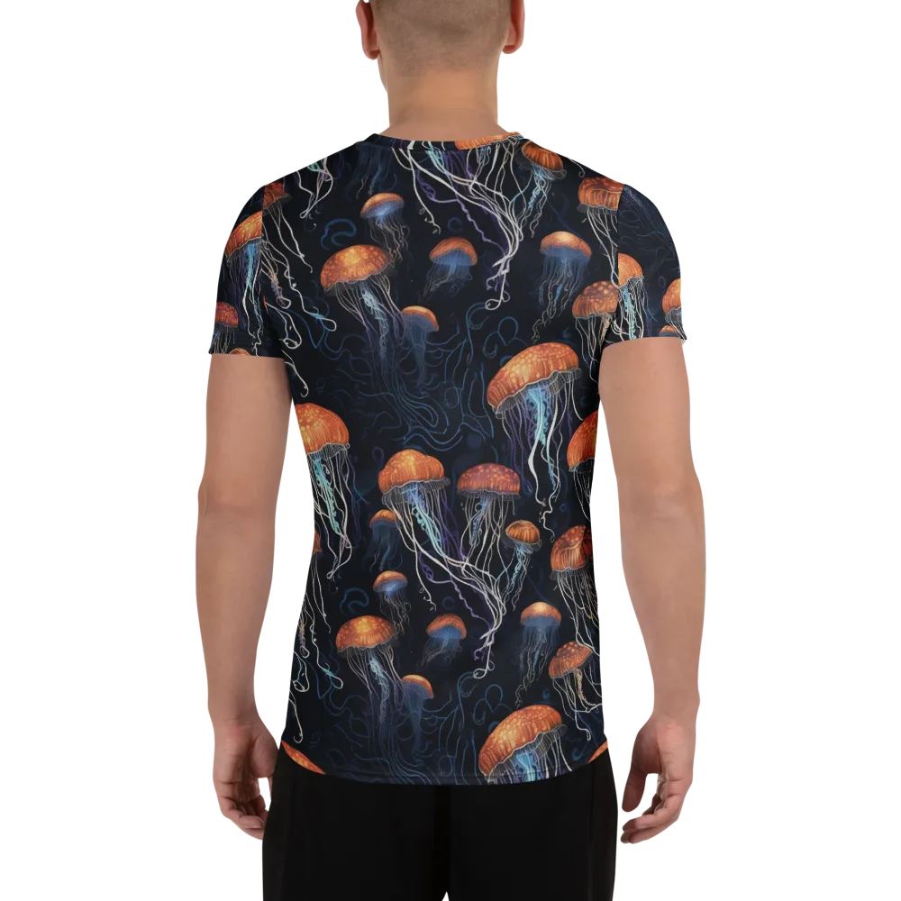 Abyssal Lanterns on Men's Athletic T-Shirt — Back