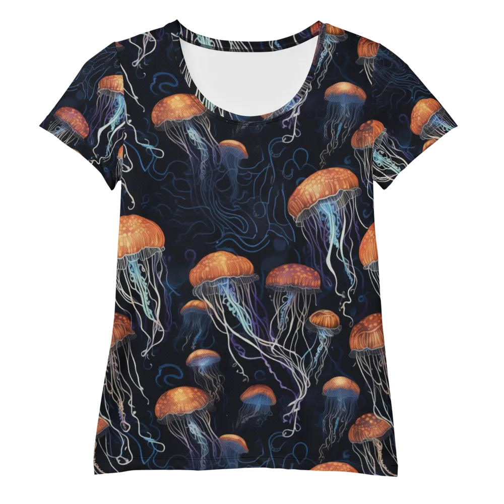 Abyssal Lanterns on Women's Athletic T-Shirt — Front