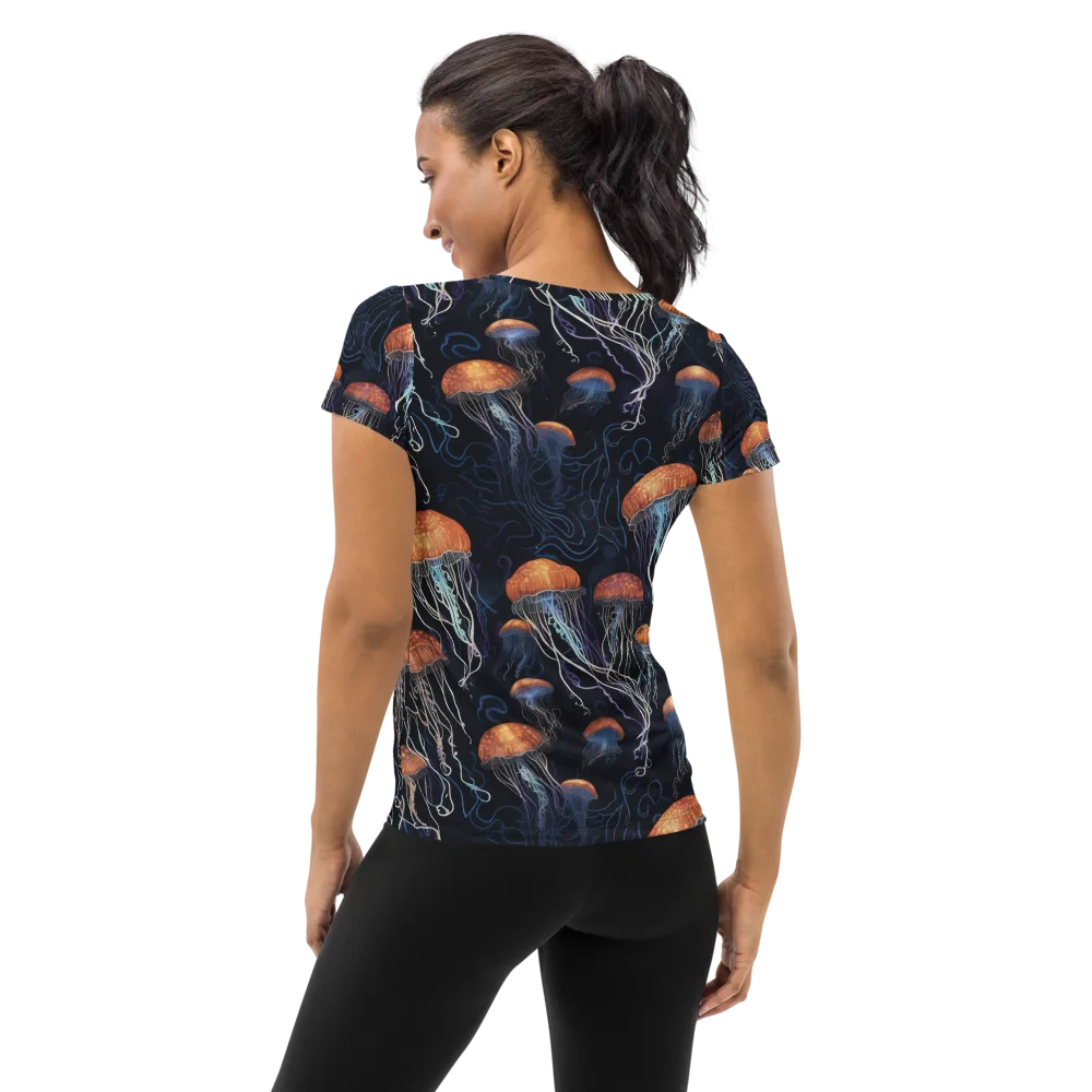 Abyssal Lanterns on Women's Athletic T-Shirt — Back