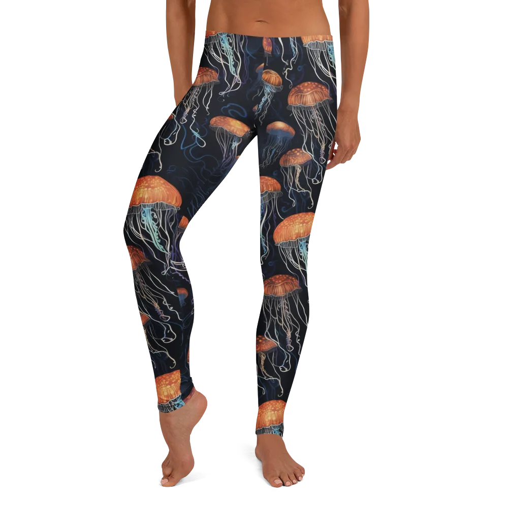 Abyssal Lanterns on Leggings — Front