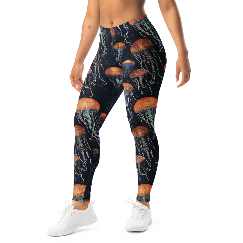 Abyssal Lanterns on Leggings — Left Front
