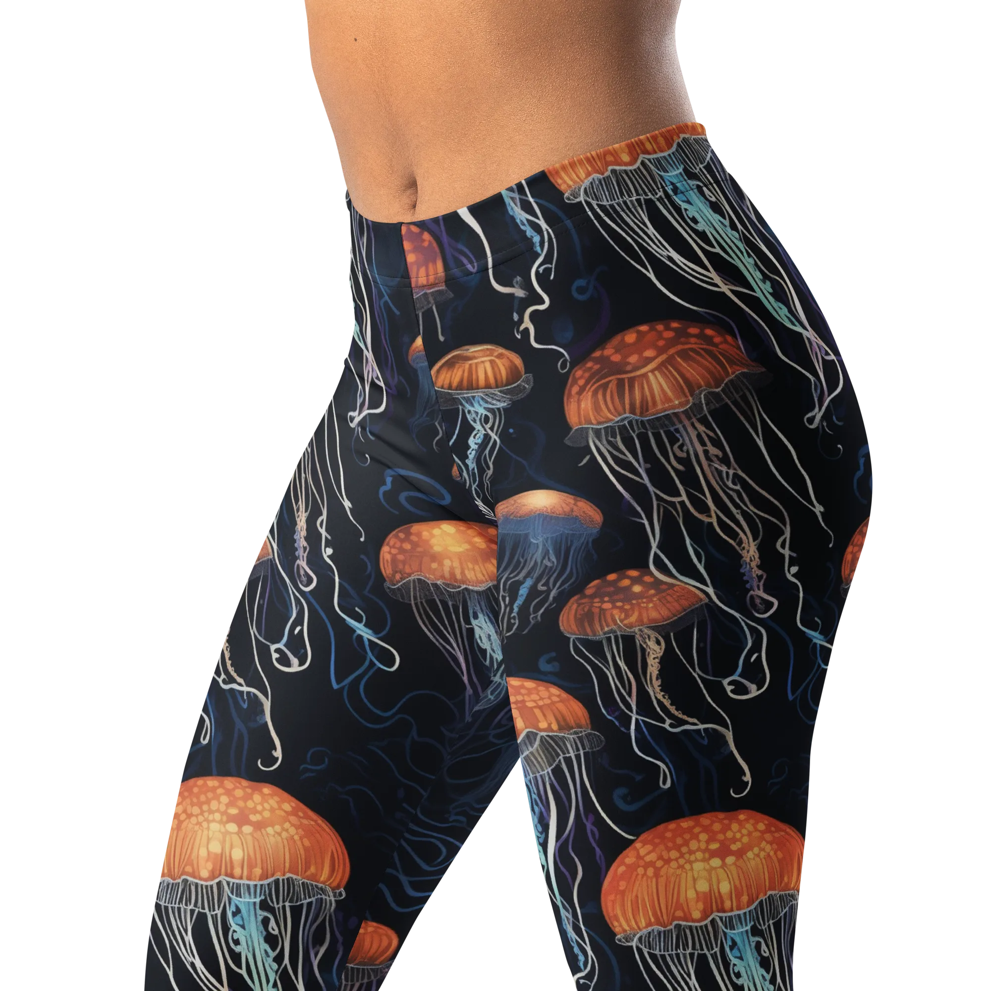 Abyssal Lanterns on Leggings — Left Front