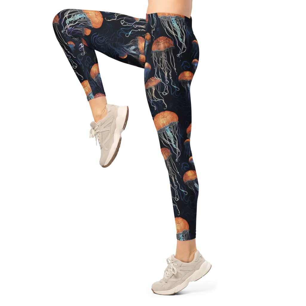 Abyssal Lanterns on Leggings — Left