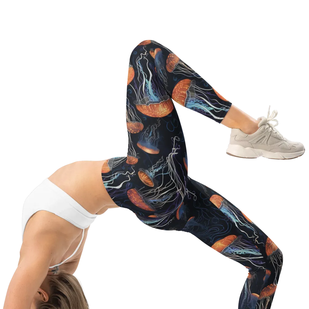 Abyssal Lanterns on Leggings — Right