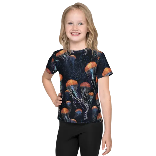 Abyssal Lanterns on a Kids Crew Neck T-Shirt