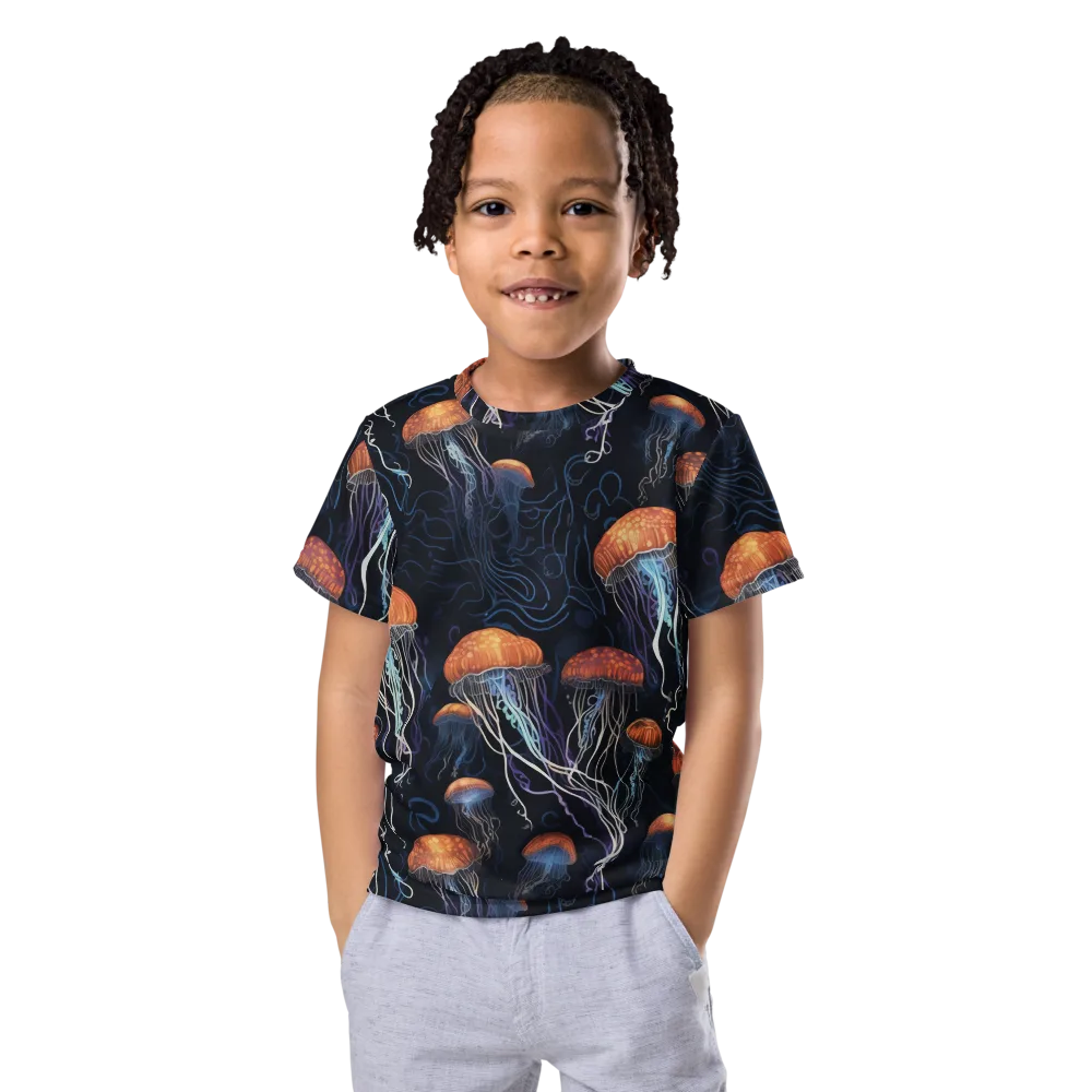 Abyssal Lanterns on Kids Crew Neck T-Shirt — Front