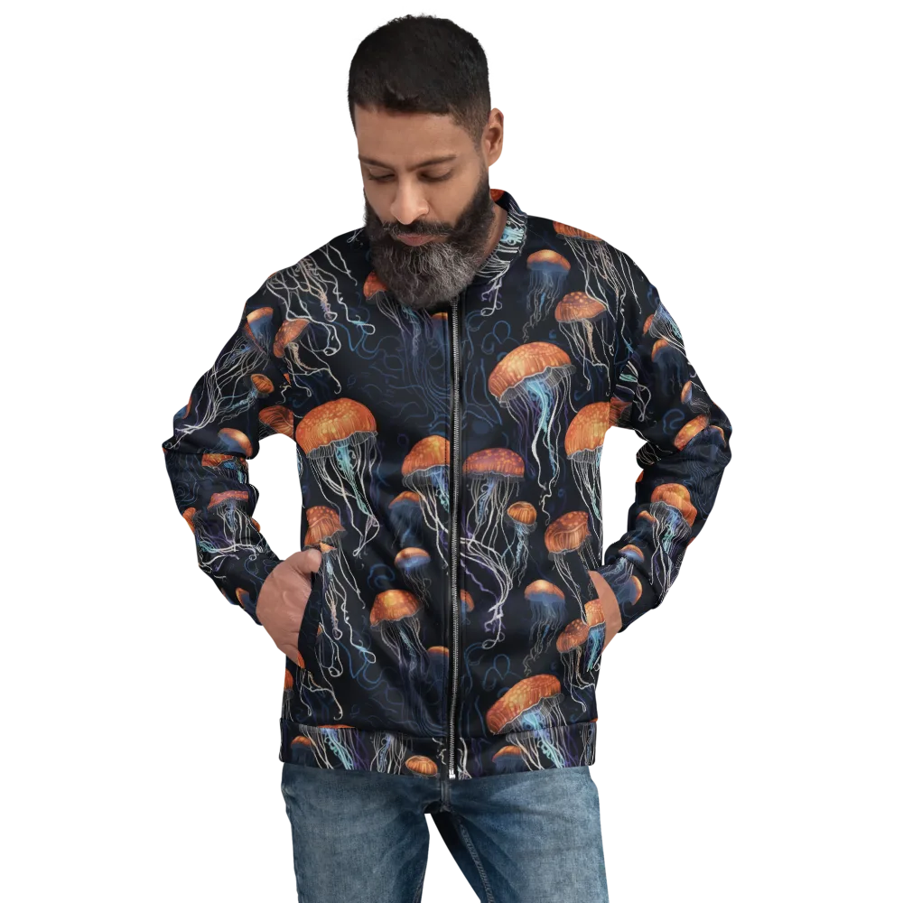 Abyssal Lanterns on Bomber Jacket — Front