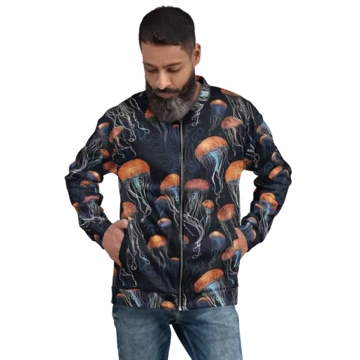 Abyssal Lanterns on a Bomber Jacket