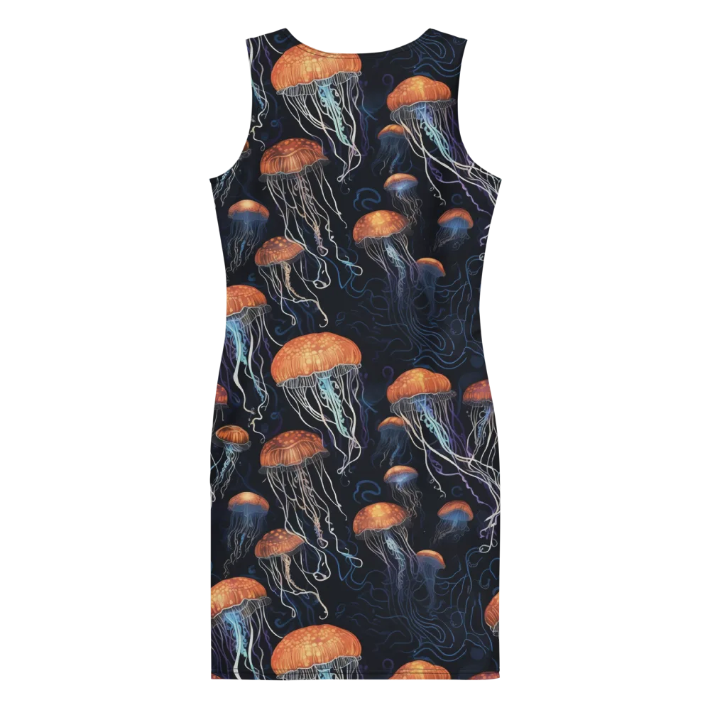 Abyssal Lanterns on Bodycon Dress — Back