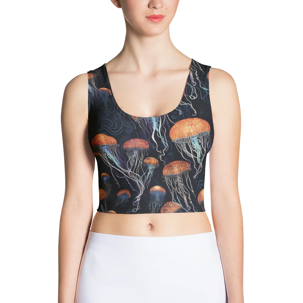 Abyssal Lanterns on Crop Top — Front