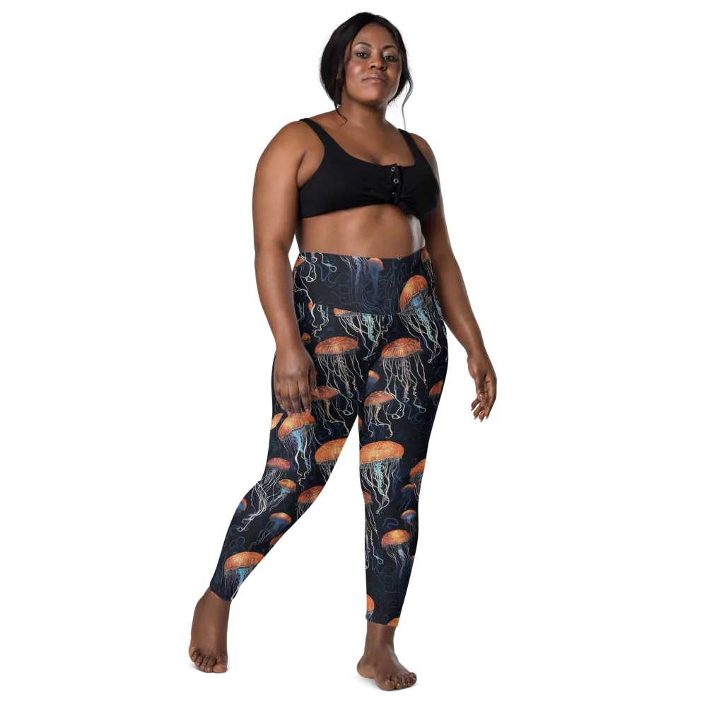 Abyssal Lanterns on Leggings with Pockets — Front