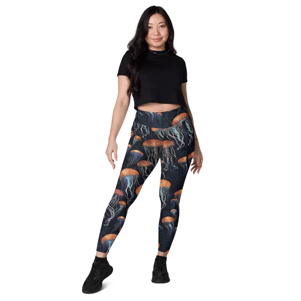 Abyssal Lanterns on Leggings with Pockets — Front
