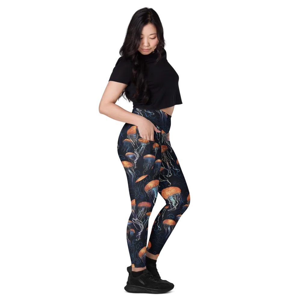 Abyssal Lanterns on Leggings with Pockets — Right
