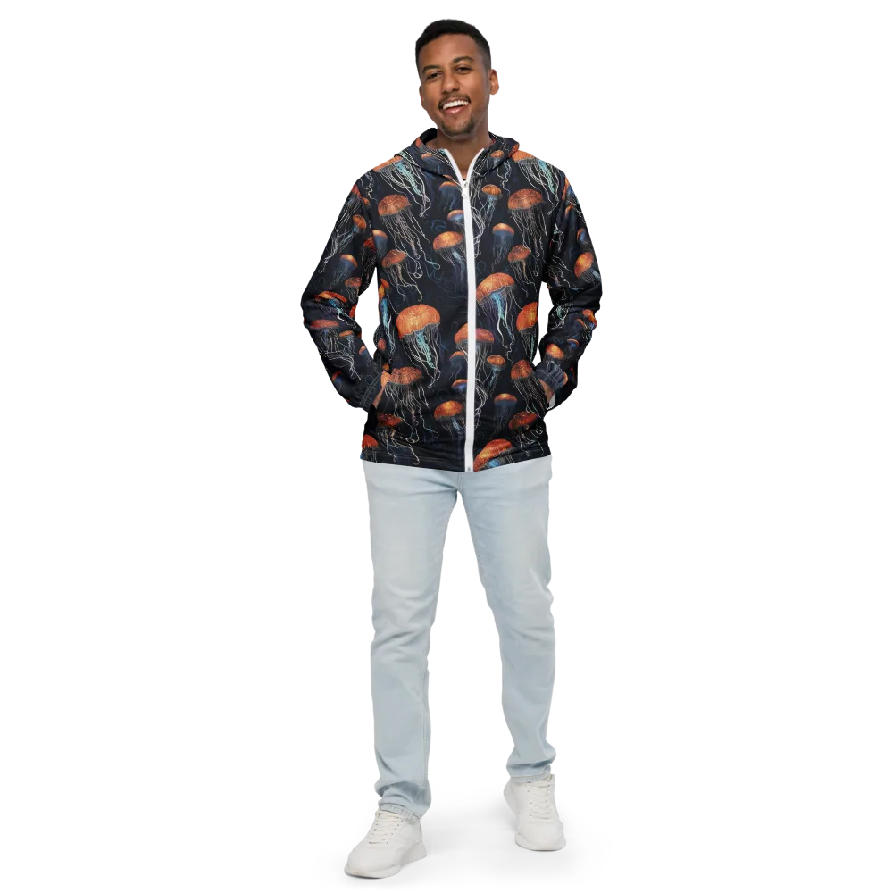 Abyssal Lanterns on Men's Windbreaker — Front