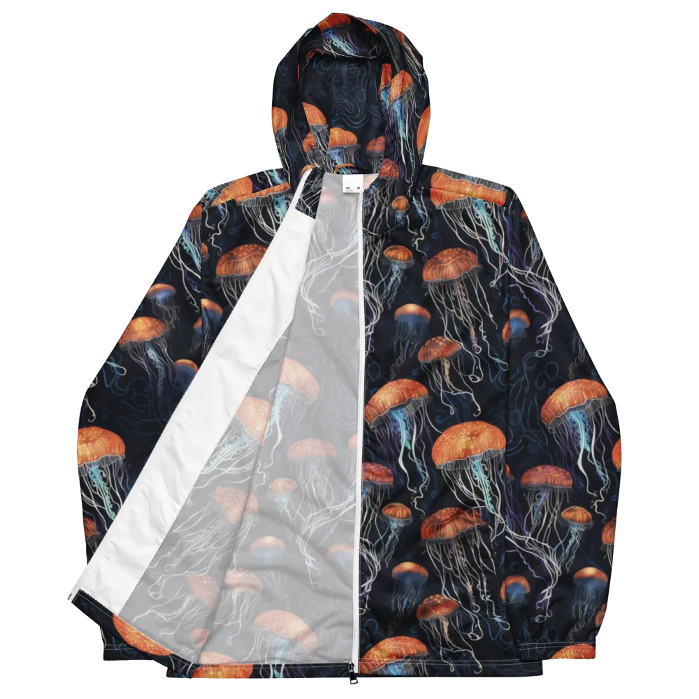 Abyssal Lanterns on Men's Windbreaker — Front