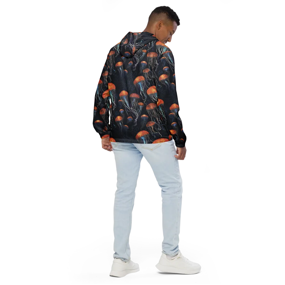 Abyssal Lanterns on Men's Windbreaker — Back