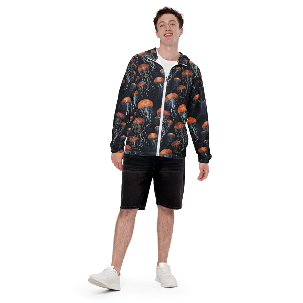 Abyssal Lanterns on Men's Windbreaker — Front