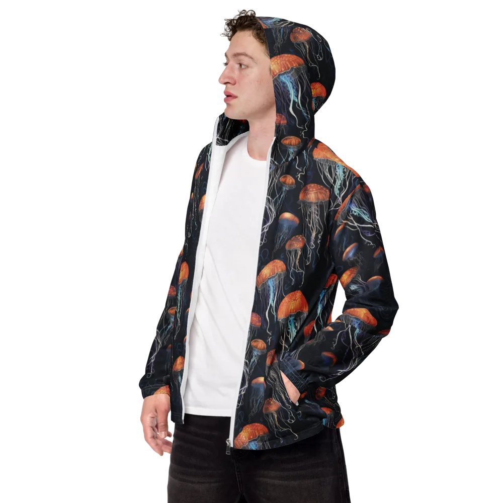 Abyssal Lanterns on Men's Windbreaker — Left Front