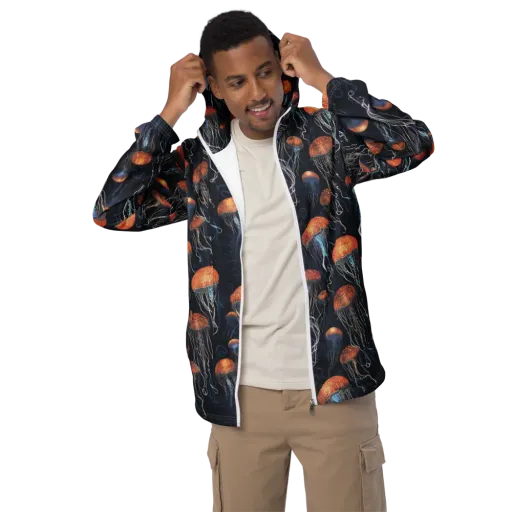 Abyssal Lanterns on a Men's Windbreaker
