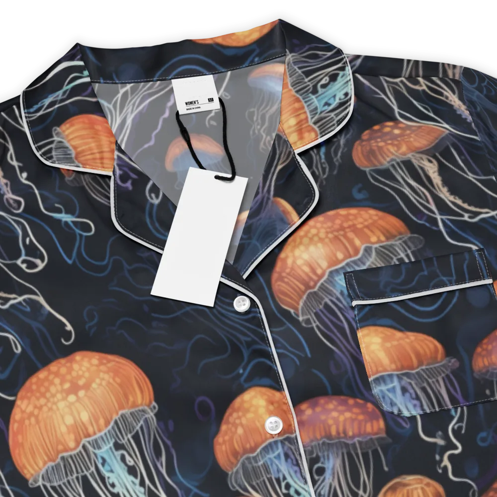 Abyssal Lanterns on Women's Short Sleeve Pajama Top — Product details