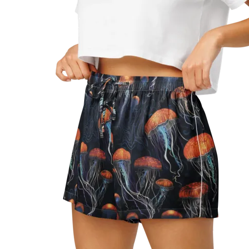 Abyssal Lanterns on a Women's Pajama Shorts