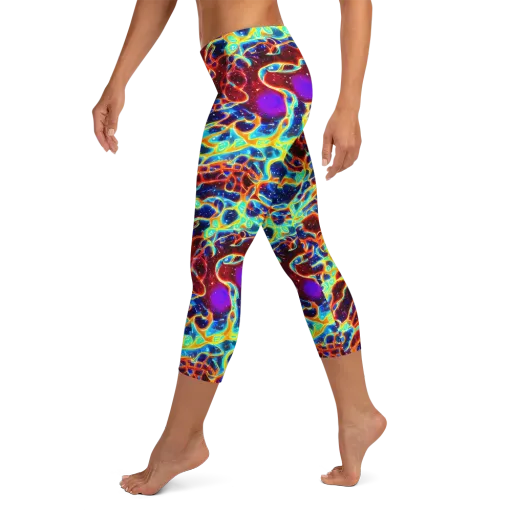 Supernova Tangle on a Capri Leggings