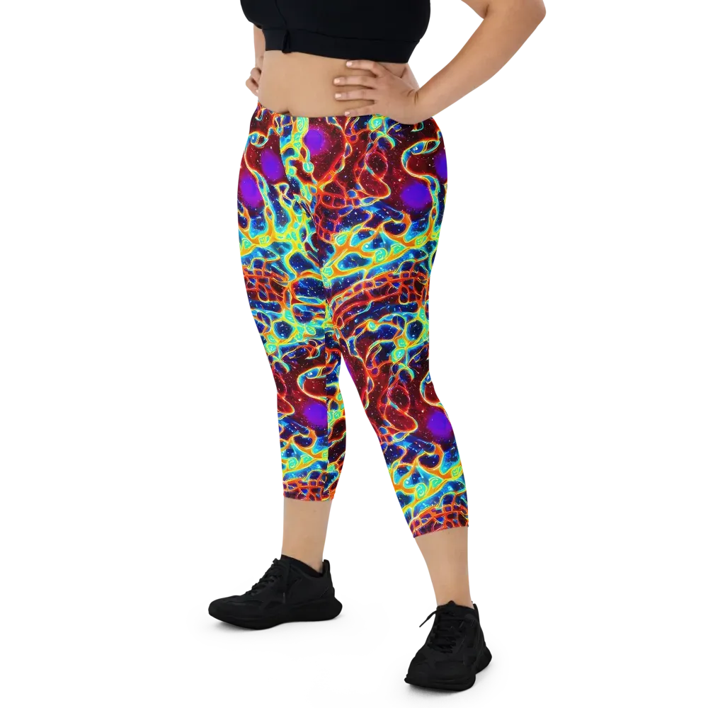 Supernova Tangle on Capri Leggings — Front