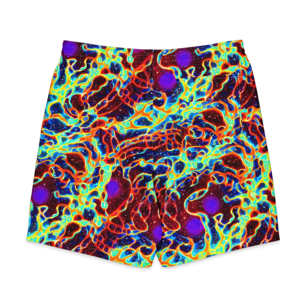 Supernova Tangle on Men's Board Shorts — Back