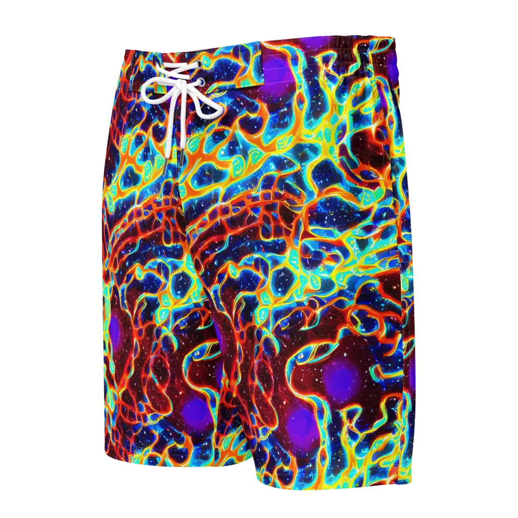 Supernova Tangle on Men's Board Shorts — Front